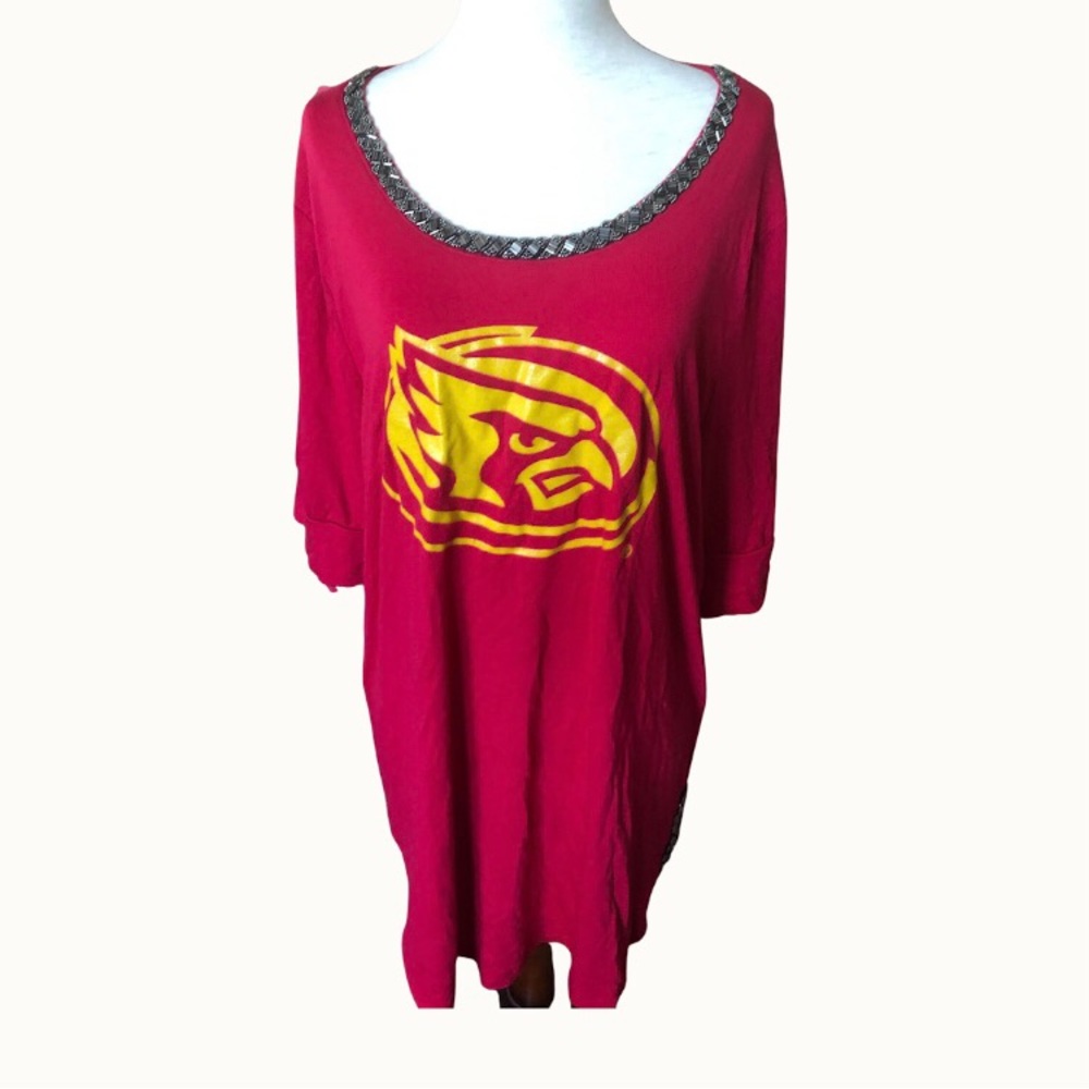 Glam ISU Cyclones Iowa State University‎ Red Beaded Gameday Couture XL